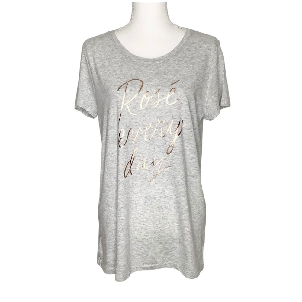 Gap Favorite Gray Rose Every Day Crew Neck Tee Large NWT